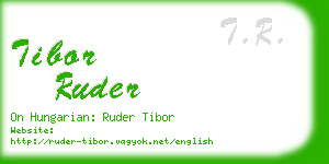 tibor ruder business card
